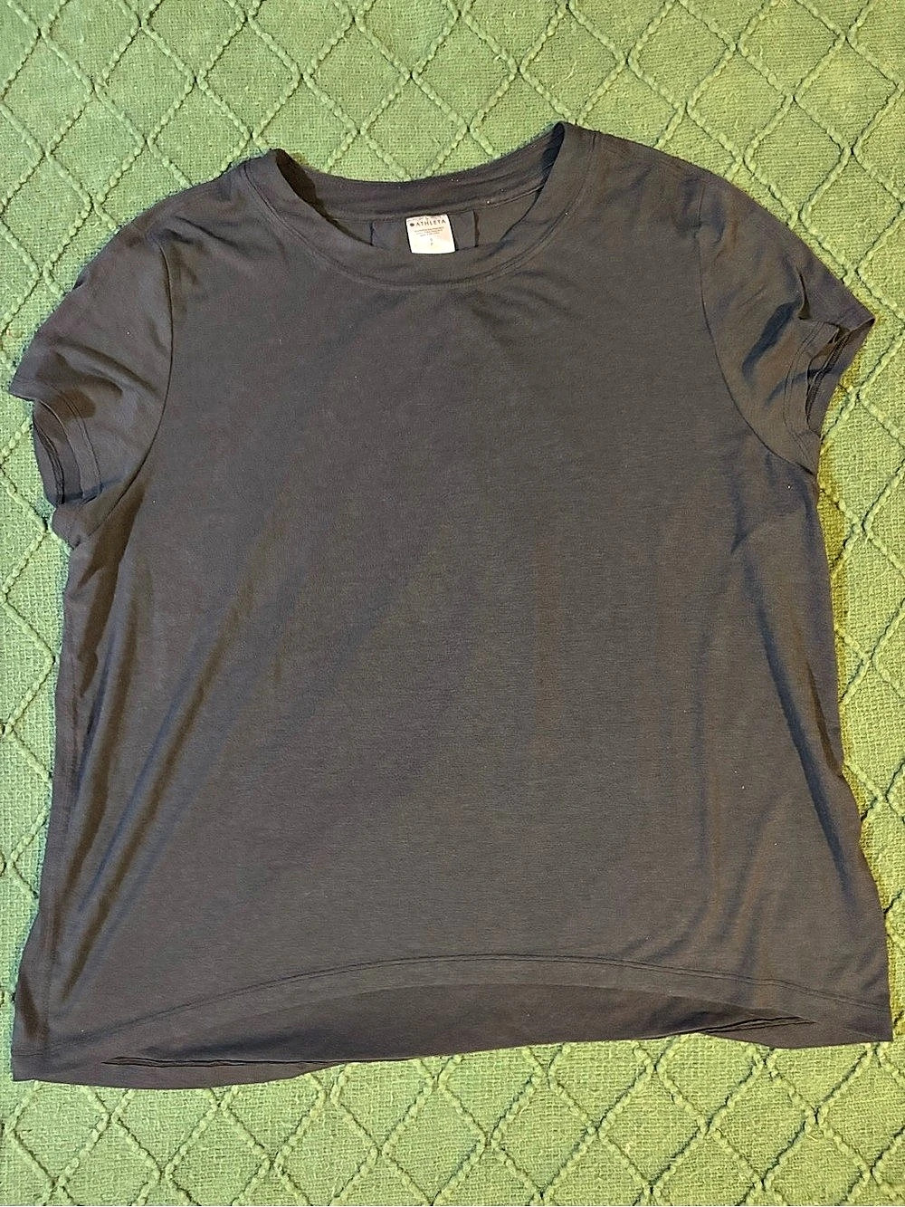 Athleta Zephyr Tee Short Sleeve Black Small